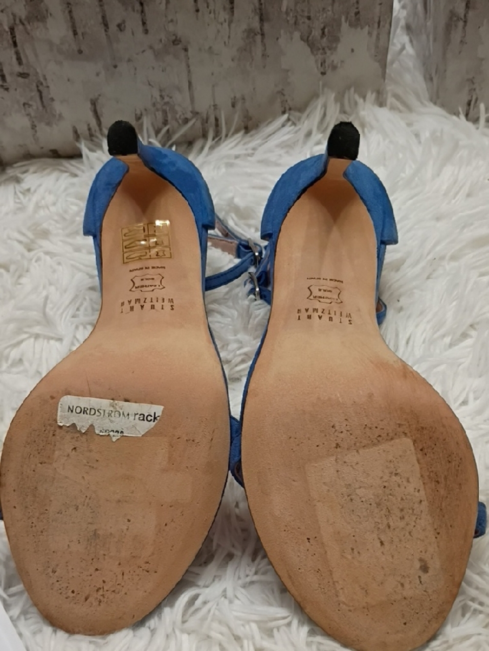 Stuart Weitzman Nudist Strappy Suede Heel Sandals Women's Sz 6 $450 - Picture 5 of 9